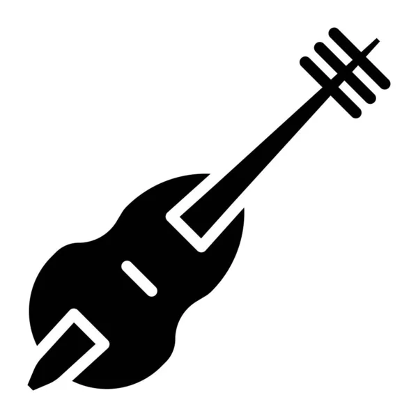 Guitarra Icono Web Ilustración Simple — Vector de stock