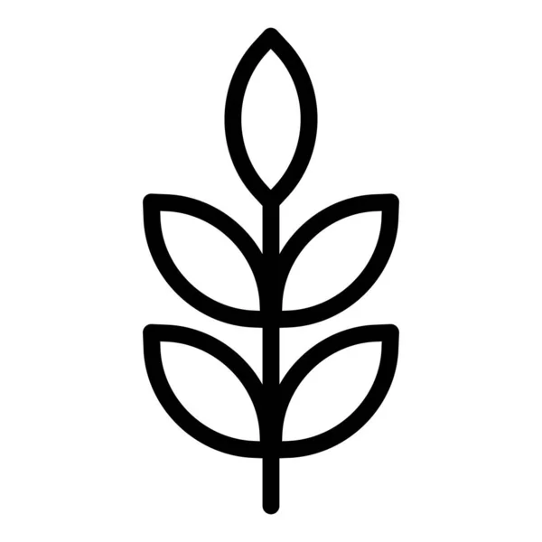 Hojas Plantas Icono Web Ilustración Simple — Vector de stock