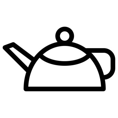 çaydanlık vektör çizgisi simgesi