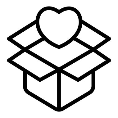 Paket kutusu, vektör illüstrasyonu 