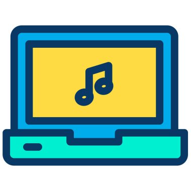 dizüstü bilgisayar simgesi, vektör illüstrasyonu