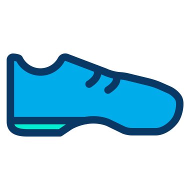 Sneaker, minimalist vektör simgesi beyaz üzerine izole
