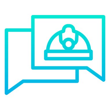 Sohbet kavramı basit sanat vektörü illüstrasyonu 