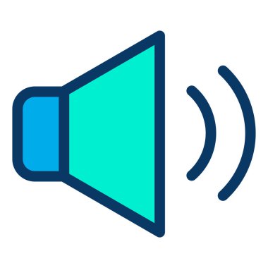  Hoparlör, beyaz arkaplanda basit vektör simgesi