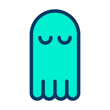 Arka planda Hayalet simgesinin vektör illüstrasyonu, kapat