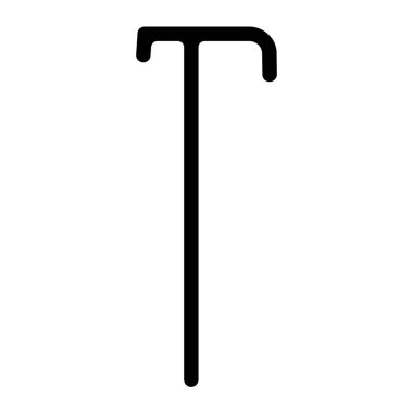 Tek bir siyah beyaz simgesinin vektör illüstrasyonu