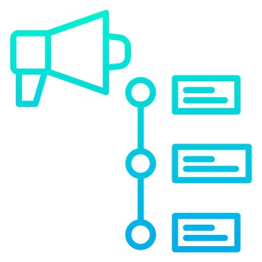 pazarlama vektörü ince çizgi simgesi