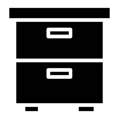 Çekmecede. Web simgesi basit illüstrasyon