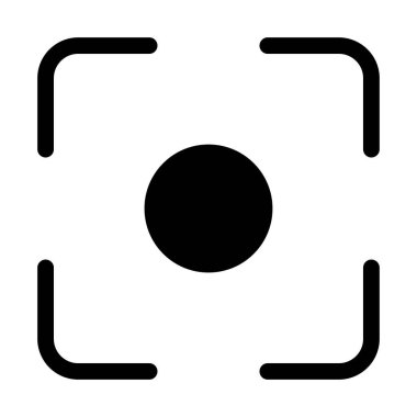 fotoğrafçılık kamerası odaklanma, vektör simgesi, basit illüstrasyon 