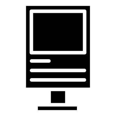 poster minimalist vektör simgesi beyaz üzerine izole