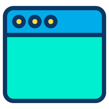 Beyaz arkaplanda basit tarayıcı vektör resimleme