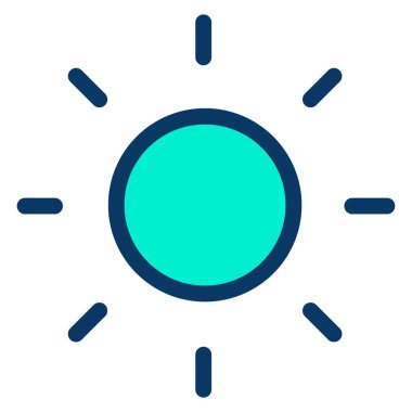 Güneş. Web simgesi basit illüstrasyon