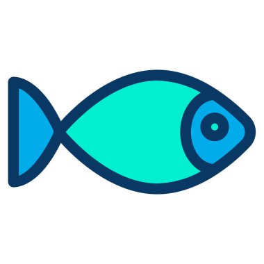 balığı web simgesi, vektör çizim 