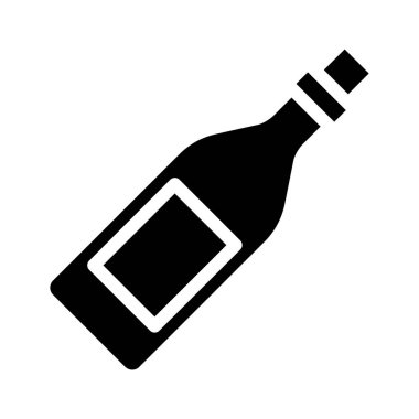 Web ve mobil uygulama tasarımınız için beyaz arkaplanda izole edilmiş şişe simgesi vektörü, bira logosu konsepti