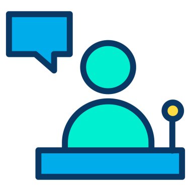 Konuş. Web simgesi basit illüstrasyon