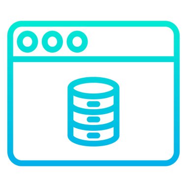 veritabanı. Web simgesi basit illüstrasyon
