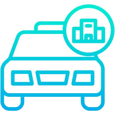 - Araba. Web simgesi basit illüstrasyon