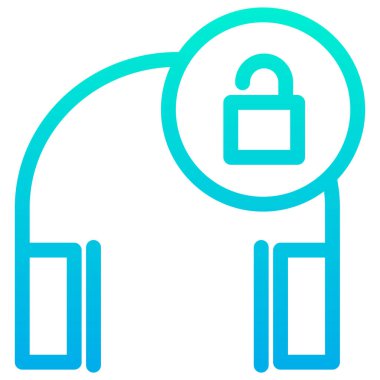 Beyaz arkaplanda basit vektör simgesinin kilidini aç