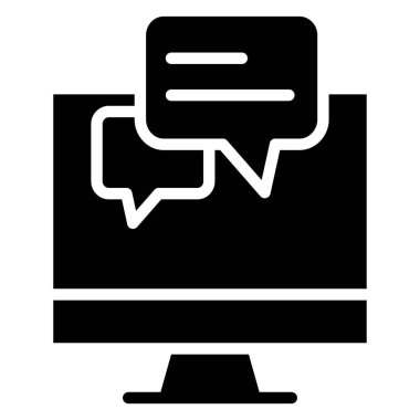 Sohbet kavramı basit sanat vektörü illüstrasyonu 