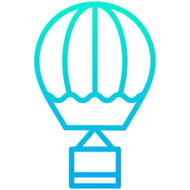 Sıcak hava balonu. Basit resimleme