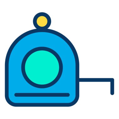 Ölçüm bandı, beyaz arkaplan üzerindeki basit vektör simgesi