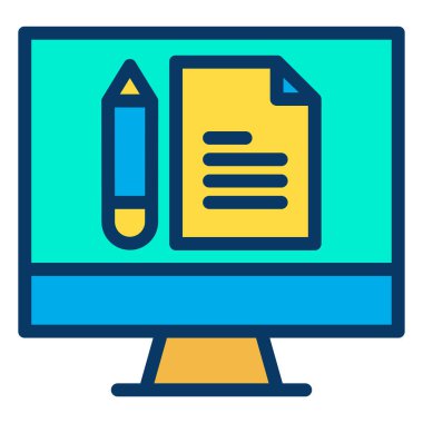 Bilgisayar. Web simgesi basit tasarım