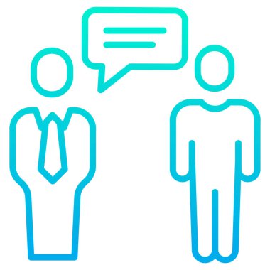 Beyaz arkaplan üzerindeki basit Konuşma vektör resimlemesi