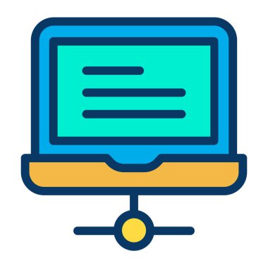 dizüstü bilgisayar simgesi, vektör illüstrasyonu