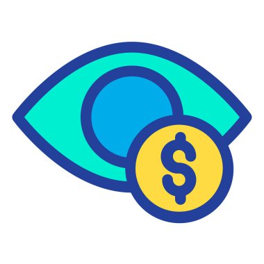 iş ve finans düz vektör simgesi 