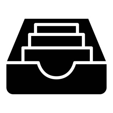 belge Arşivi, web simgesi, vektör basit illüstrasyon