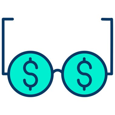 Gözlük. Web simgesi basit tasarım