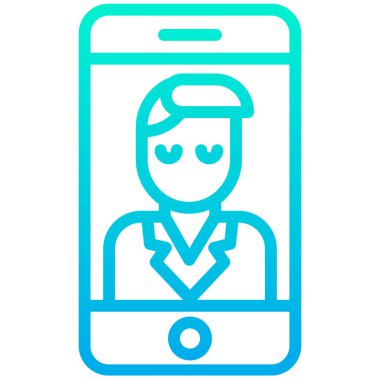 Damat Mobil. Web simgesi basit illüstrasyon