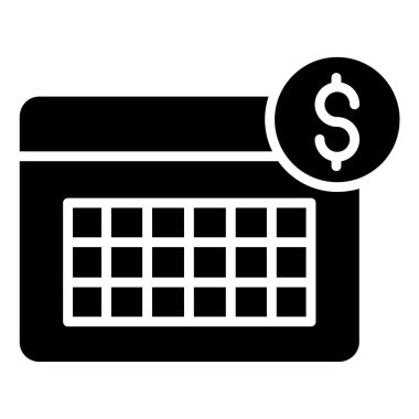 Para için. Web simgesi basit illüstrasyon