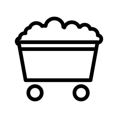 Alışveriş arabası ikon vektörü. İnce çizgi işareti. izole edilmiş sınır sembolü çizimi