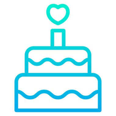 Beyaz arkaplanda basit bir pasta vektör resimleme