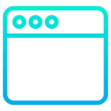 Beyaz arkaplanda basit tarayıcı vektör resimleme