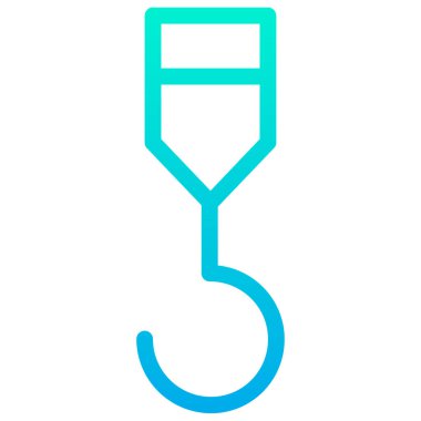 Kanca web simgesi basit vektör illüstrasyonu