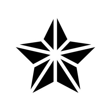 Web ve mobil uygulama tasarımınız için beyaz arkaplanda izole edilmiş yıldız simgesi vektörü, şerif logosu kavramı