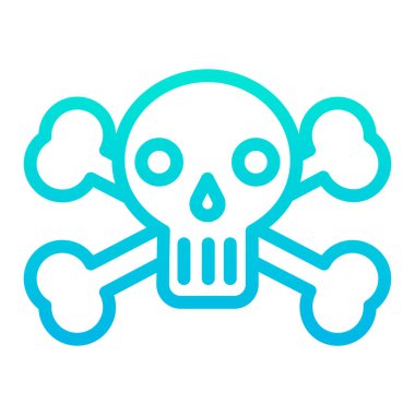 Kemik ikonlu kafatası. vektör illüstrasyonu