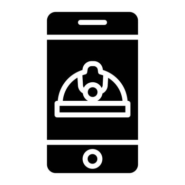 Cep telefonu. Web simgesi basit tasarım