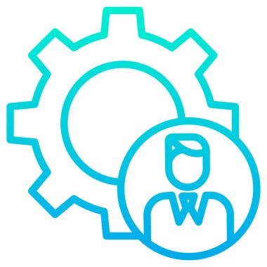 yönetim web simgesi basit illüstrasyon