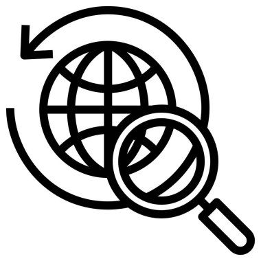 Küre. Web simgesi basit illüstrasyon