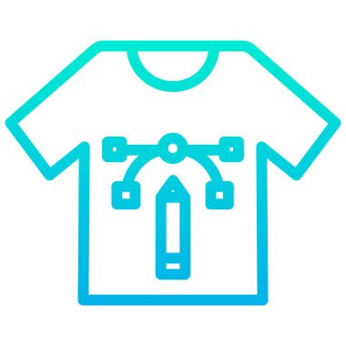 t-shirt basit simgesi, vektör çizim