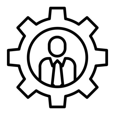 yönetim web simgesi basit illüstrasyon