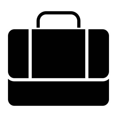 Bavul. Web simgesi basit illüstrasyon