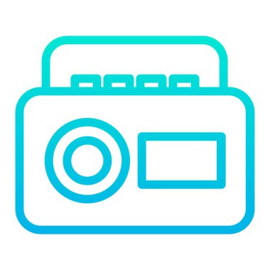 Radyo, web simgesi basit illüstrasyon