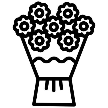 Çiçek buketi. Basit resimleme