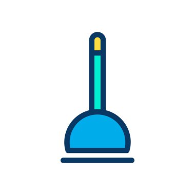 Tesisatçı minimalist vektör simgesi beyaz üzerine izole edildi 