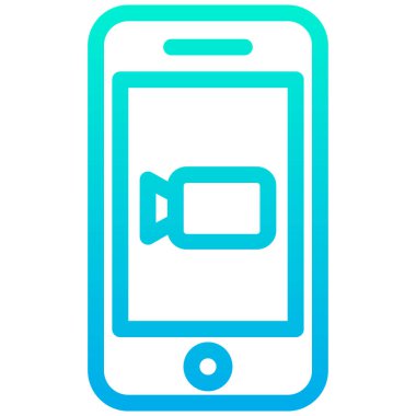 Çoklu ortam cep telefonu simgesi, vektör illüstrasyonu