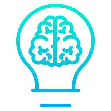 Beyin. Web simgesi basit tasarım